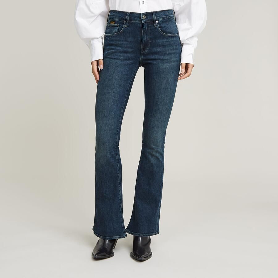 G-Star RAW 3301 Flare Jeans Donkerblauw Dames - Foto 7