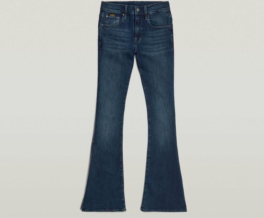 G-Star RAW 3301 Flare Jeans Donkerblauw Dames - Foto 6