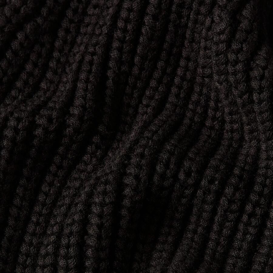 G-Star Zwarte Geribbelde Katoenmix Logo Hoed Black Heren - Foto 2