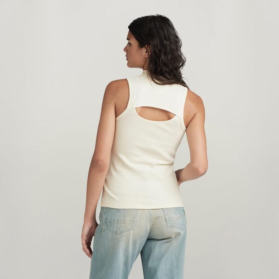 G-Star RAW Geribde tanktop Open back mock slim t sl wmn - Foto 2