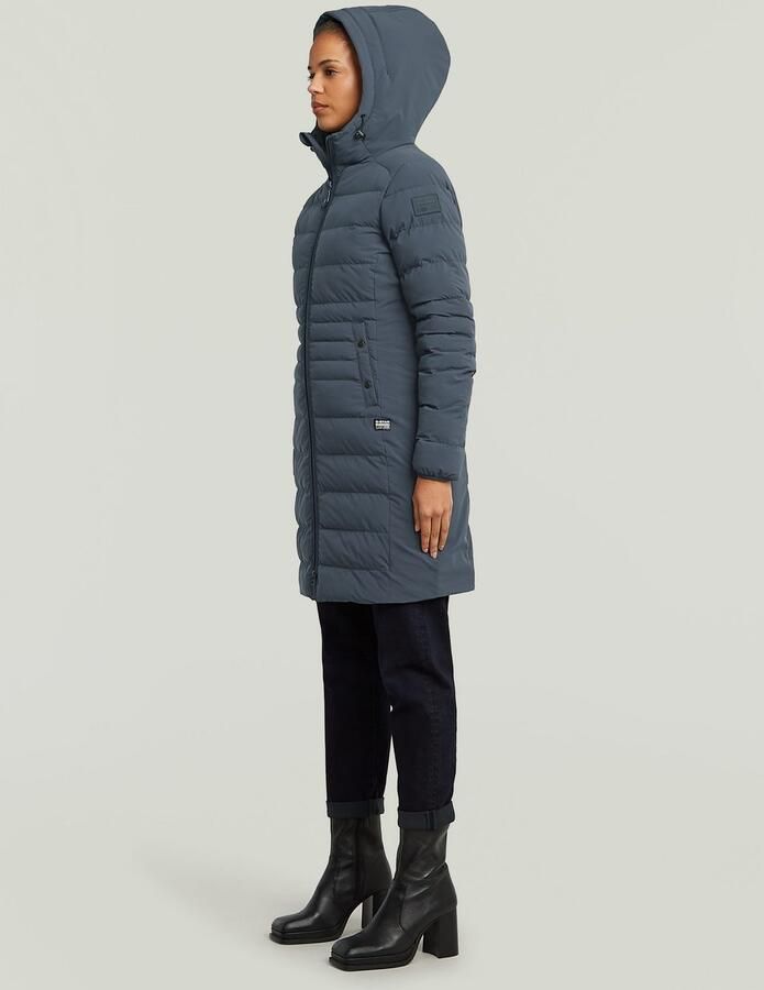 G-Star RAW Gewatteerde jas Foundation Padded Long licht getailleerd lang gesneden - Foto 3