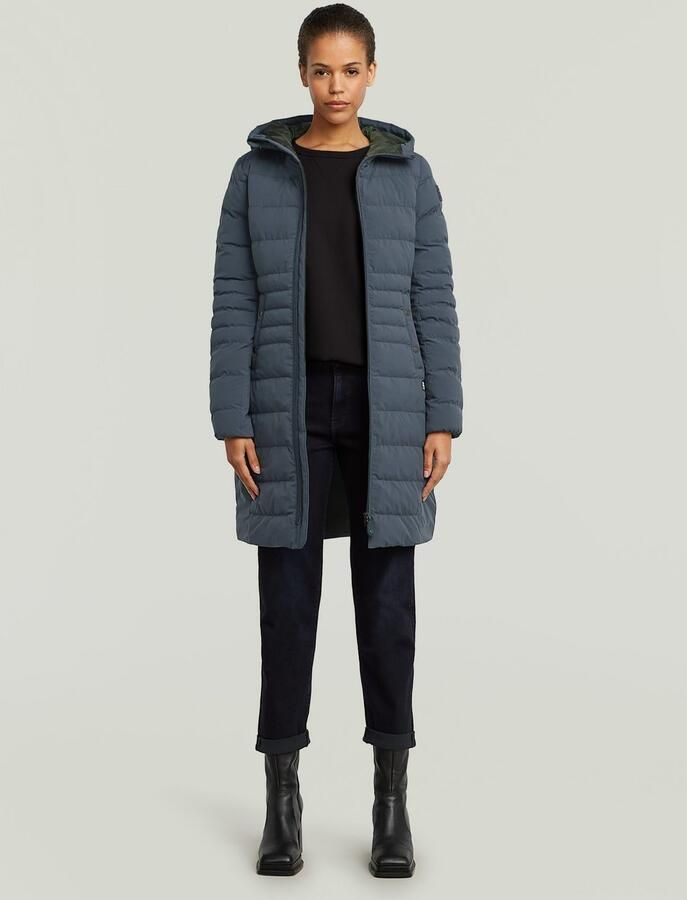 G-Star RAW Gewatteerde jas Foundation Padded Long licht getailleerd lang gesneden - Foto 5