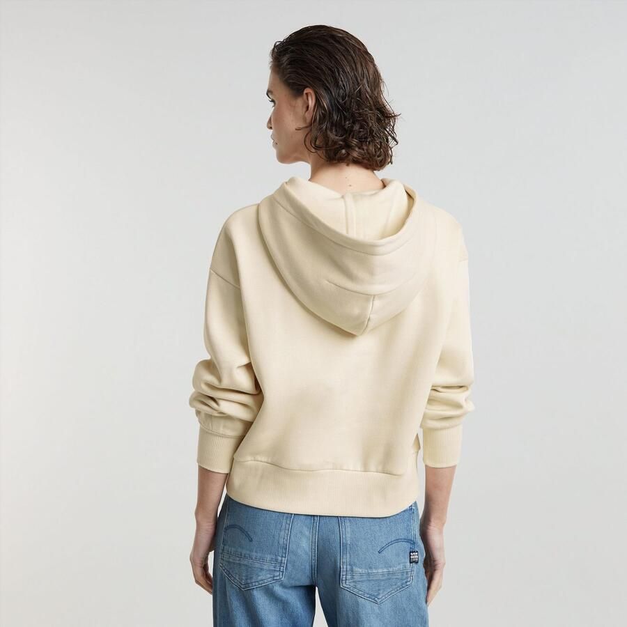 G-Star RAW Old Skool Logo Loose Hoodie Wit Dames