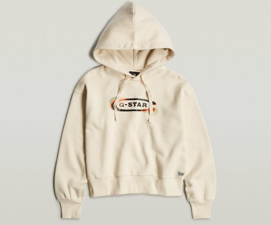 G-Star RAW Old Skool Logo Loose Hoodie Wit Dames - Foto 6
