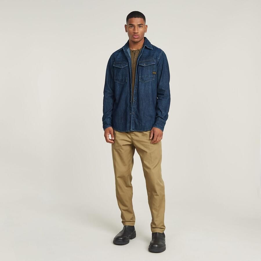 G-Star Raw Overhemd Lange Mouw D23616-D252 SLIM DENIM-G133 WORN IN DEEP SEA - Foto 6