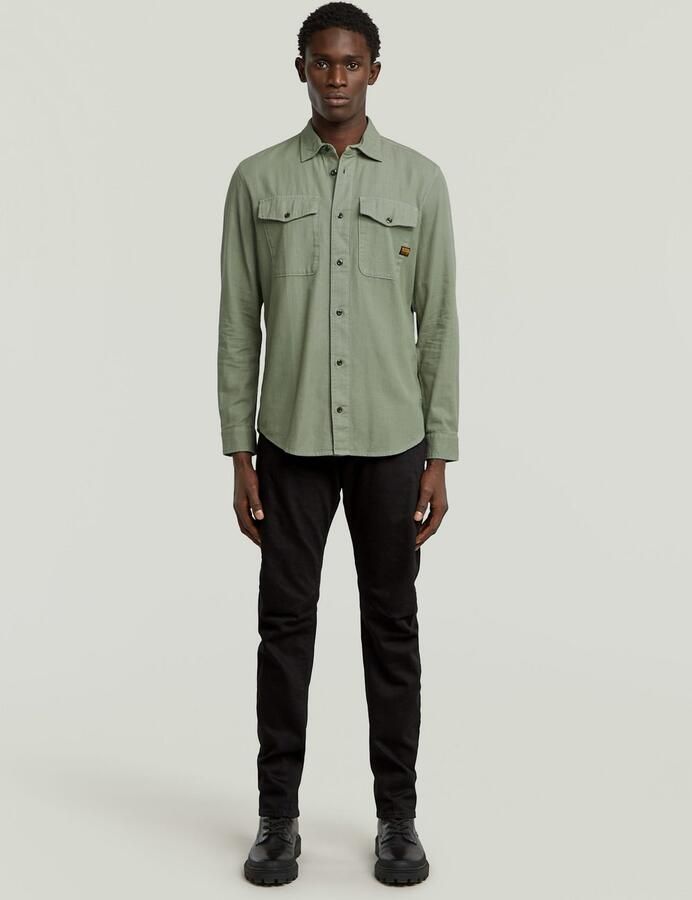 G-Star RAW Jeans overhemd Marine Slim met klepzakken - Foto 6
