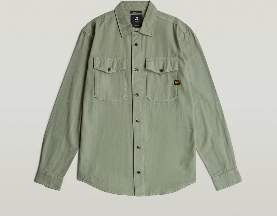 G-Star RAW Jeans overhemd Marine Slim met klepzakken - Foto 5