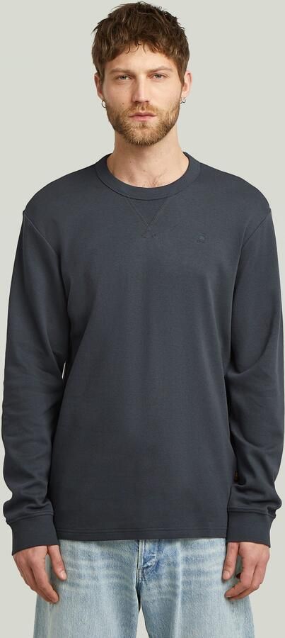 G-Star RAW Longsleeve Nifous R met geribbelde inzet aan de voorkant - Foto 10