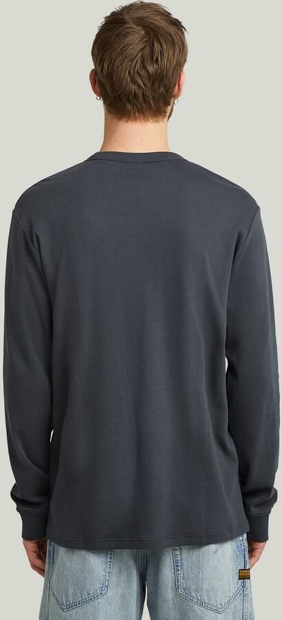 G-Star RAW Longsleeve Nifous R met geribbelde inzet aan de voorkant - Foto 7