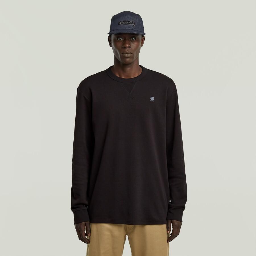 G-Star RAW Longsleeve Nifous R met geribbelde inzet aan de voorkant - Foto 7