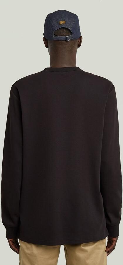 G-Star RAW Longsleeve Nifous R met geribbelde inzet aan de voorkant - Foto 5