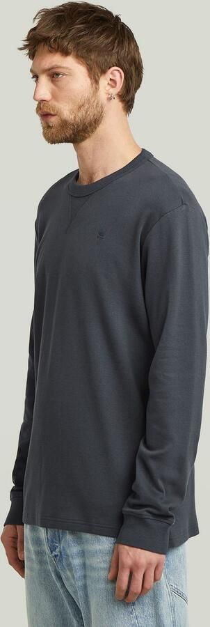 G-Star RAW Longsleeve Nifous R met geribbelde inzet aan de voorkant - Foto 9