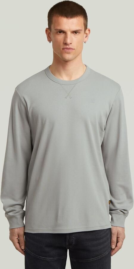 G-Star RAW Longsleeve Nifous R met geribbelde inzet aan de voorkant - Foto 7