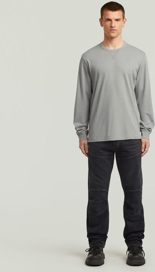 G-Star RAW Longsleeve Nifous R met geribbelde inzet aan de voorkant - Foto 5