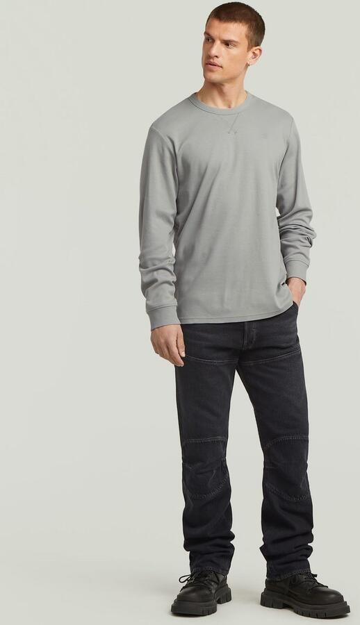 G-Star RAW Longsleeve Nifous R met geribbelde inzet aan de voorkant - Foto 4