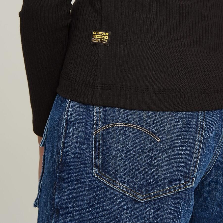 G-Star RAW Longsleeve Slim Rib met stretchaandeel - Foto 2