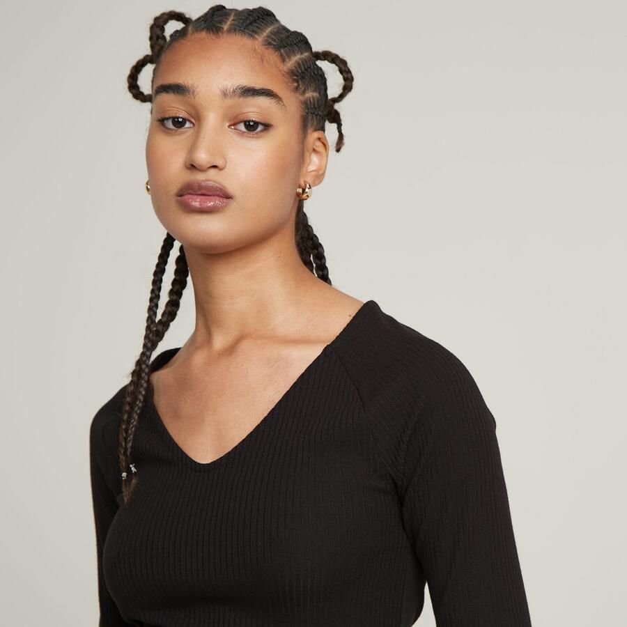 G-Star RAW Longsleeve Slim Rib met stretchaandeel - Foto 3