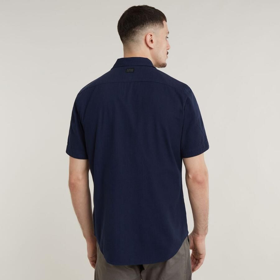 G-Star RAW Overhemd met korte mouwen Marine Slim Shirt met opgestikte zakken
