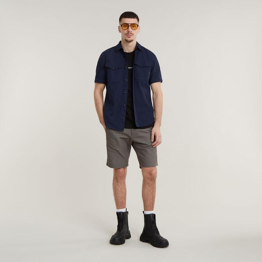 G-Star RAW Overhemd met korte mouwen Marine Slim Shirt met opgestikte zakken - Foto 3