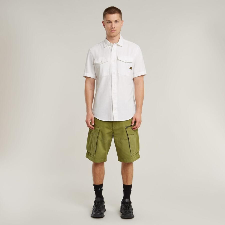 G-Star RAW Overhemd met korte mouwen Marine Slim Shirt met opgestikte zakken - Foto 4