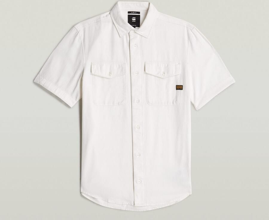 G-Star RAW Overhemd met korte mouwen Marine Slim Shirt met opgestikte zakken - Foto 6