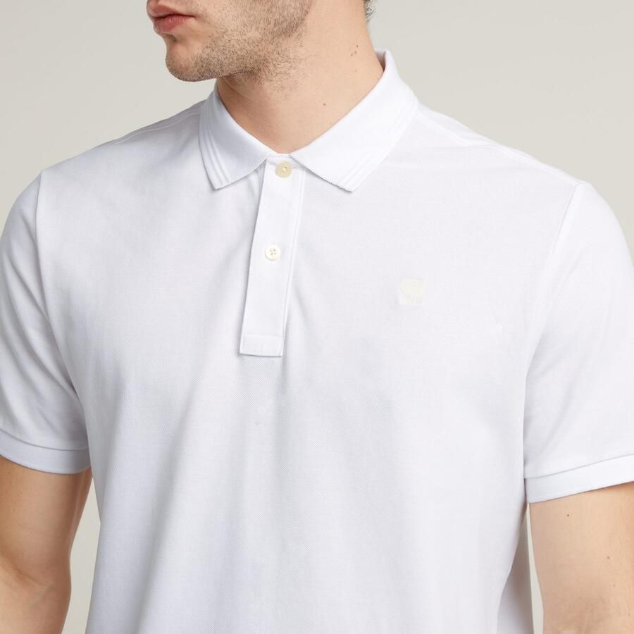 G-STAR RAW Heren Polo's & T-shirts Dunda Slim Polo S s Gebroken Wit - Foto 9