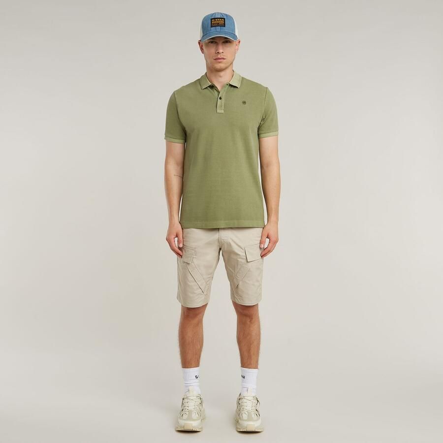 G-STAR RAW Heren Polo's & T-shirts Dunda Overdyed Slim Polo S\s Groen - Foto 7