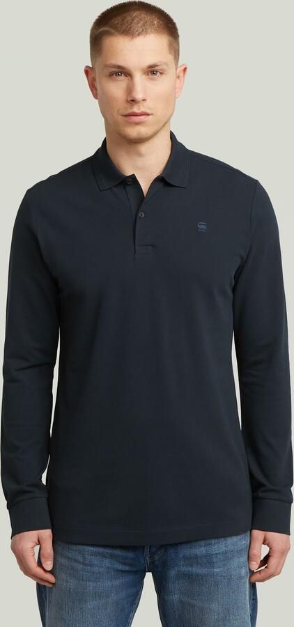 G-Star RAW Poloshirt Dunda Slim Polo lange mouwen met logo - Foto 9