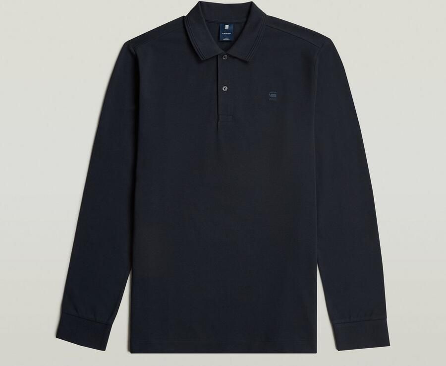G-Star RAW Poloshirt Dunda Slim Polo lange mouwen met logo - Foto 5