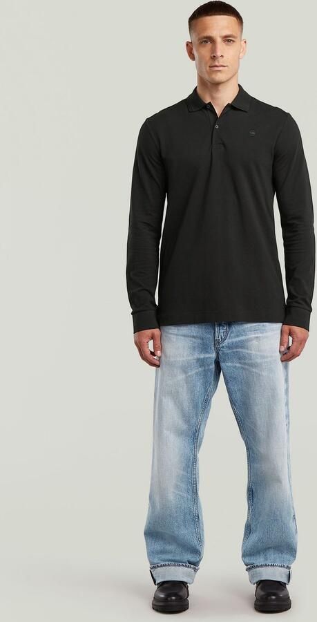 G-Star RAW Poloshirt Dunda Slim Polo lange mouwen met logo - Foto 4