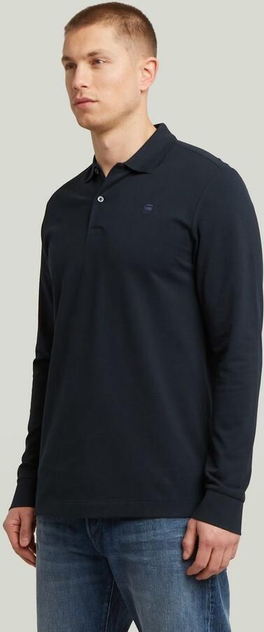 G-Star RAW Poloshirt Dunda Slim Polo lange mouwen met logo - Foto 8