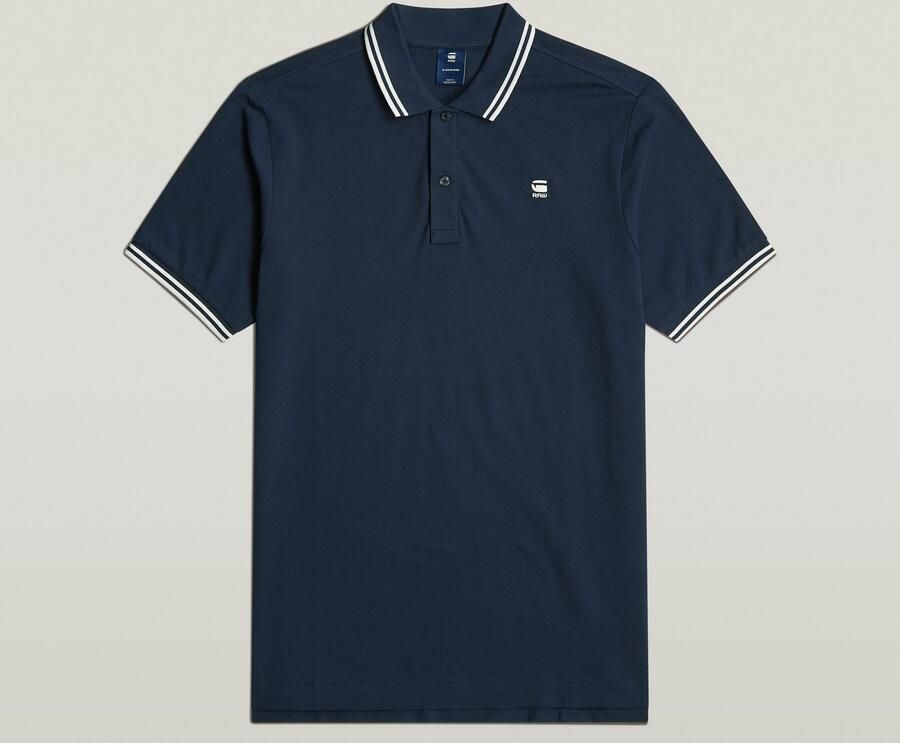 G-Star G Star RAW slim fit polo met biologisch katoen sartho blue milk - Foto 12
