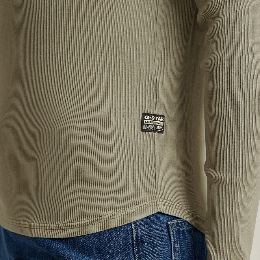 G-Star RAW Shirt met lange mouwen Deep v slim met knoopsluiting - Foto 2