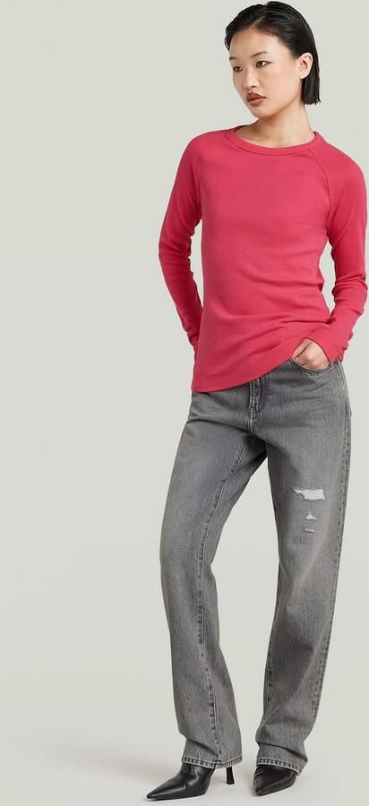 G-Star RAW Shirt met lange mouwen Slim Rib Keyhole met cut-out achter - Foto 5