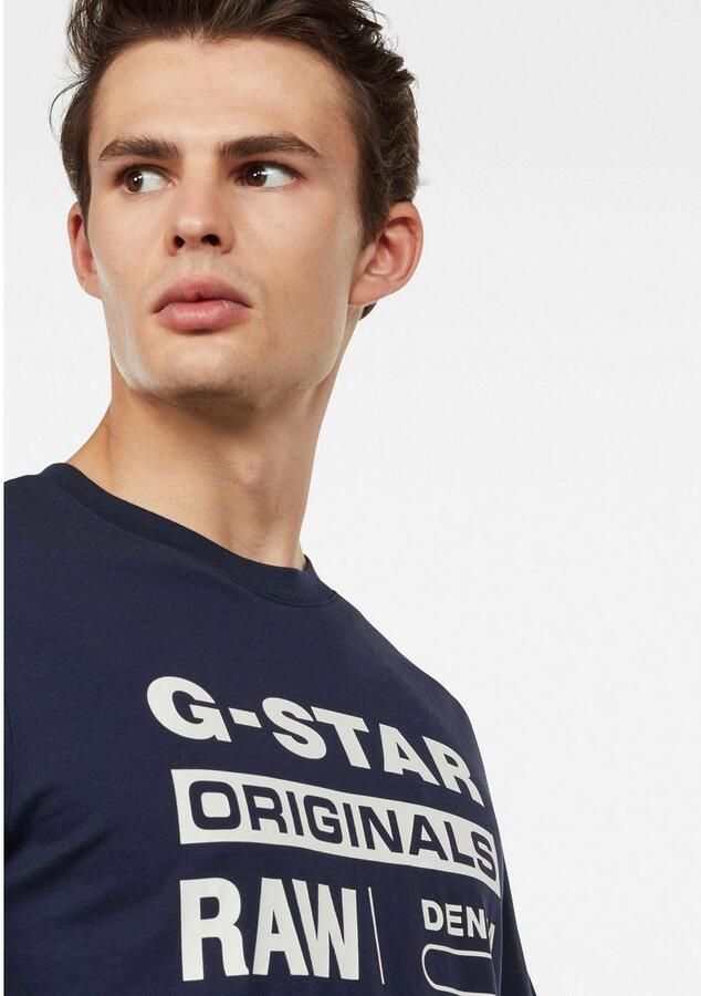 G-Star T-shirt met korte mouwen Graphic 8 r t Blauw Heren - Foto 10