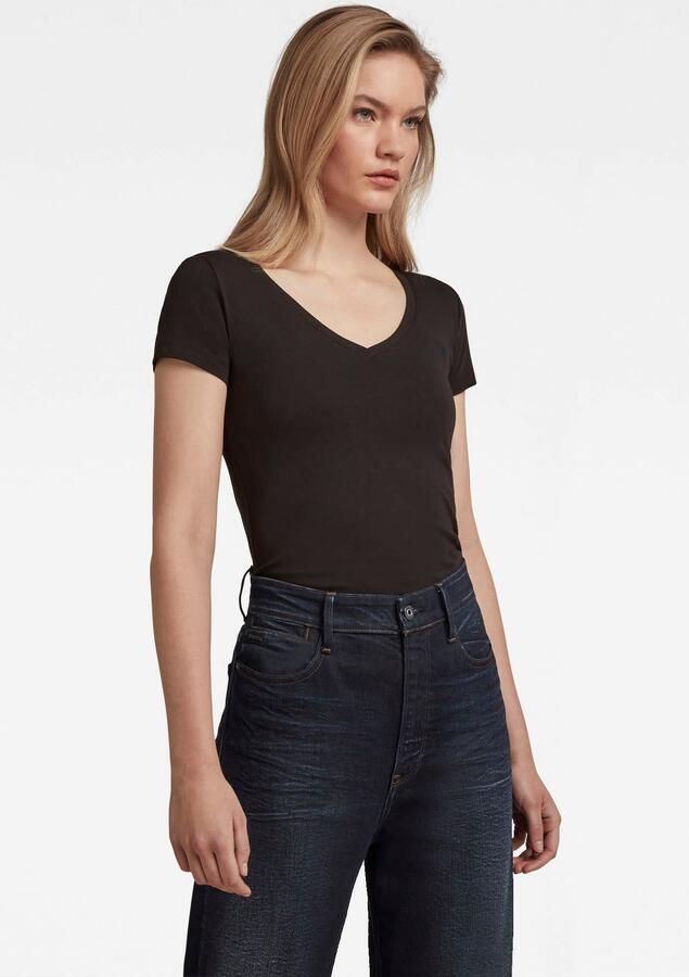 G-Star RAW Shirt met V-hals Base v t wmn cap sl met kleine logoprint voor - Foto 15