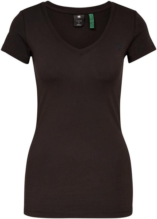 G-Star RAW Shirt met V-hals Base v t wmn cap sl met kleine logoprint voor - Foto 7