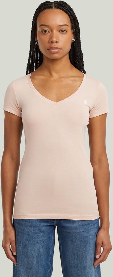 G-Star RAW Shirt met V-hals Base v t wmn cap sl met kleine logoprint voor - Foto 7