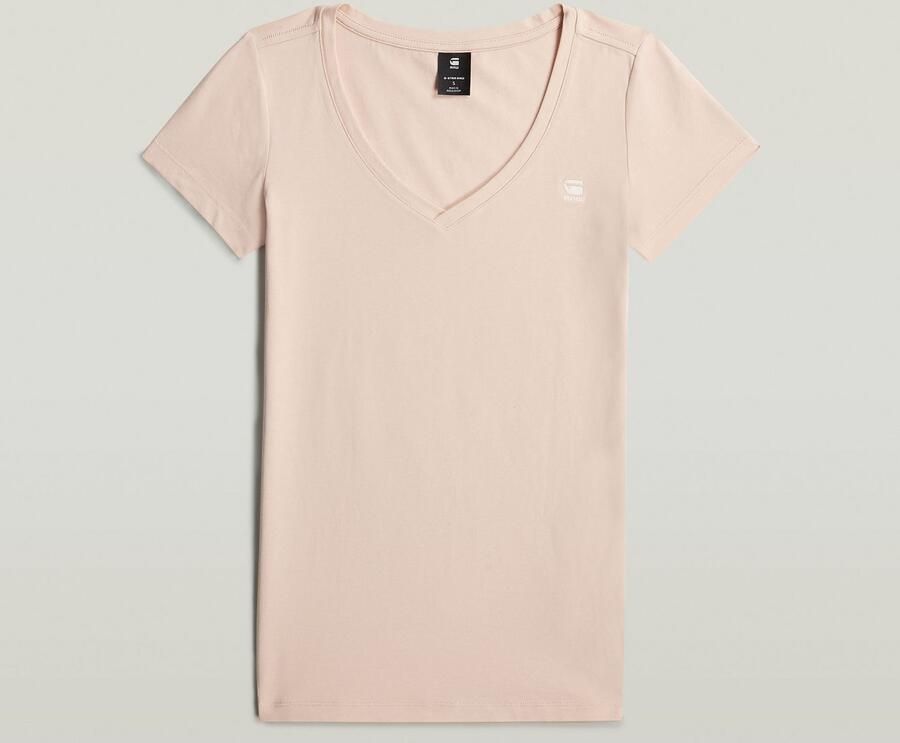 G-Star RAW Shirt met V-hals Base v t wmn cap sl met kleine logoprint voor - Foto 2