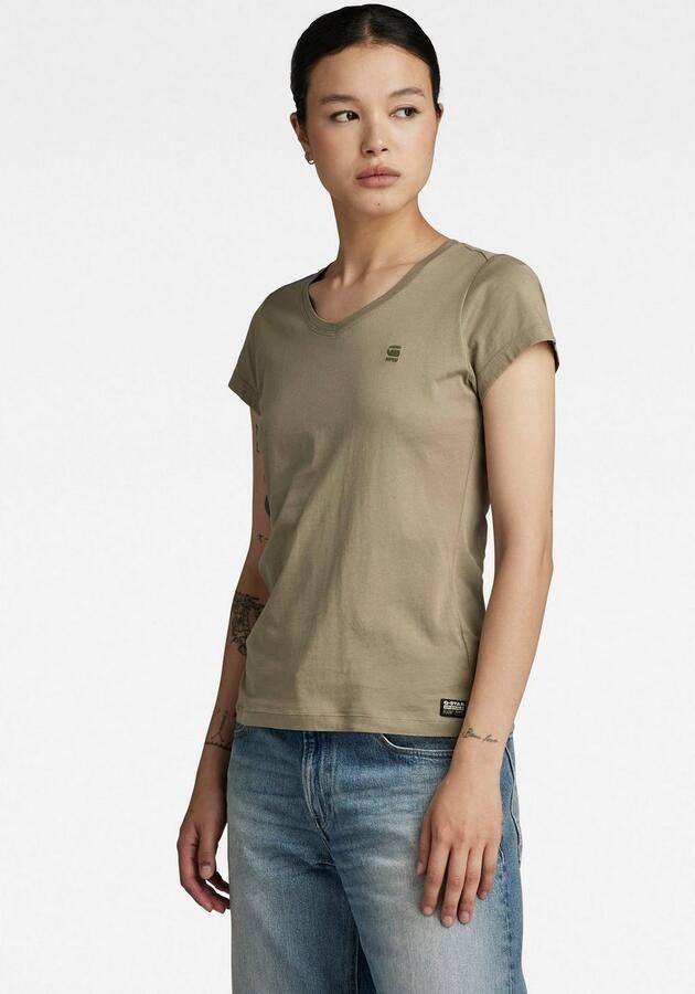 G-Star RAW Eyben Slim V-Hals Top 2.0 Groen Dames - Foto 8