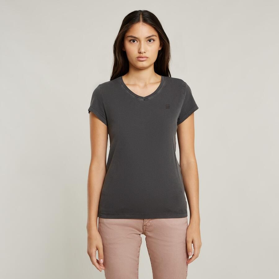G-Star RAW Overdyed Eyben Slim V-Hals Top 2.0 Zwart Dames - Foto 8