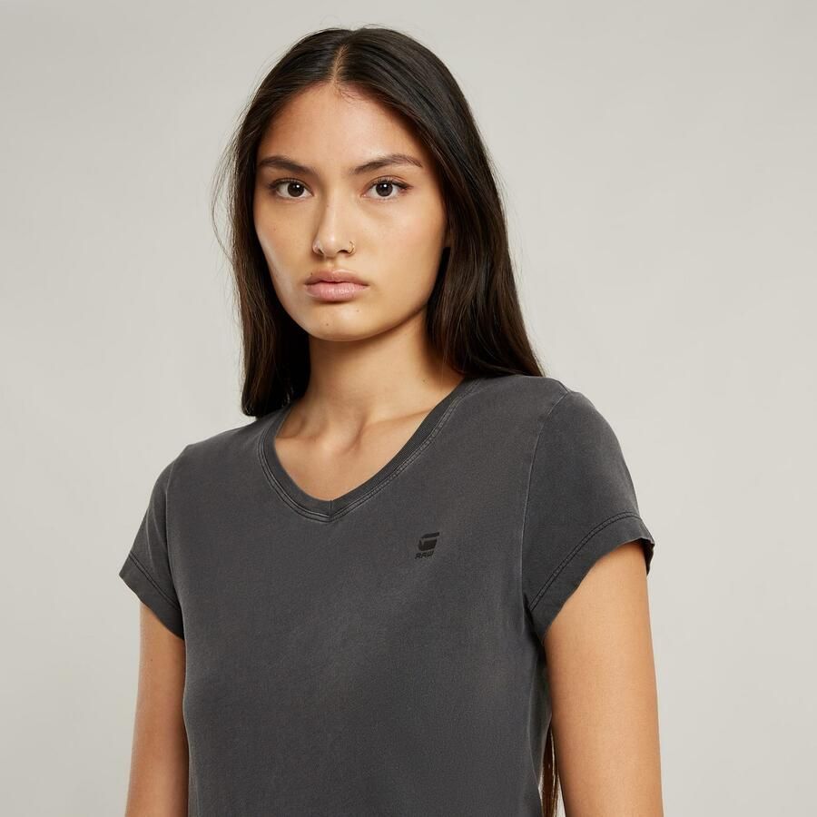 G-Star RAW Overdyed Eyben Slim V-Hals Top 2.0 Zwart Dames - Foto 3