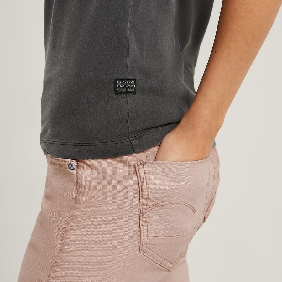 G-Star RAW Overdyed Eyben Slim V-Hals Top 2.0 Zwart Dames - Foto 4