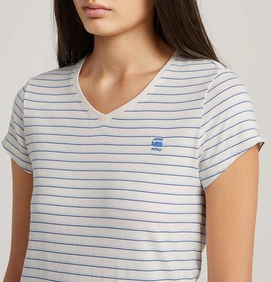 G-Star Raw Slim fit T-shirt met streepmotief model 'Stripe eyben' - Foto 7