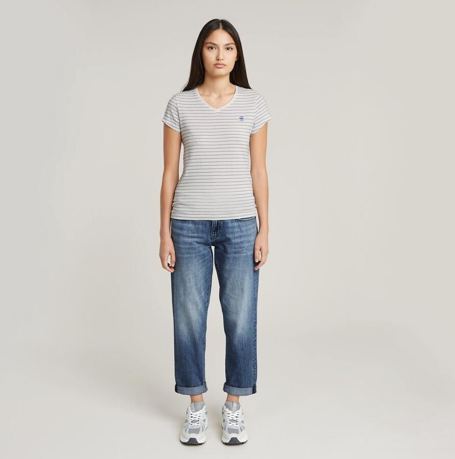 G-Star Raw Slim fit T-shirt met streepmotief model 'Stripe eyben' - Foto 6
