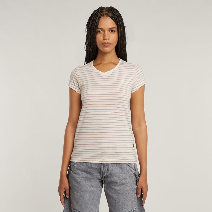 G-Star Raw Slim fit T-shirt met streepmotief model 'Stripe eyben' - Foto 6