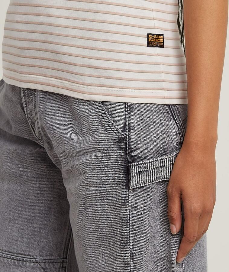 G-Star Raw Slim fit T-shirt met streepmotief model 'Stripe eyben' - Foto 4