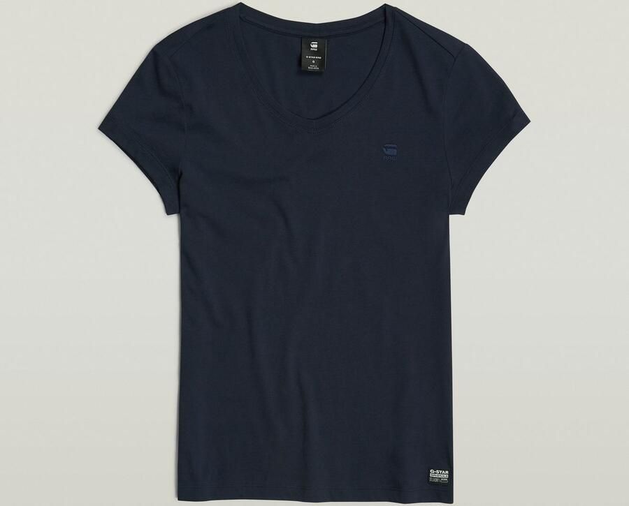 G-Star RAW Eyben Slim V-Neck Top 2.0 Donkerblauw Dames - Foto 8