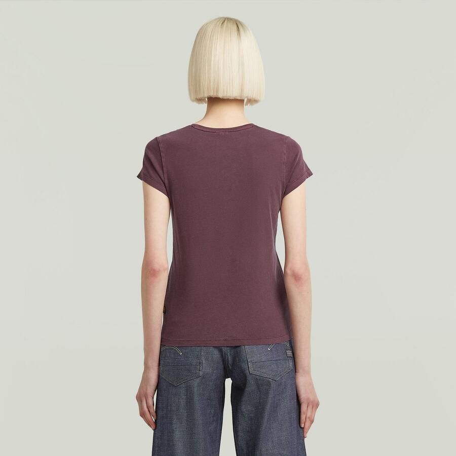 G-Star RAW Overdyed Eyben Slim V-hals T-shirt Rood Dames