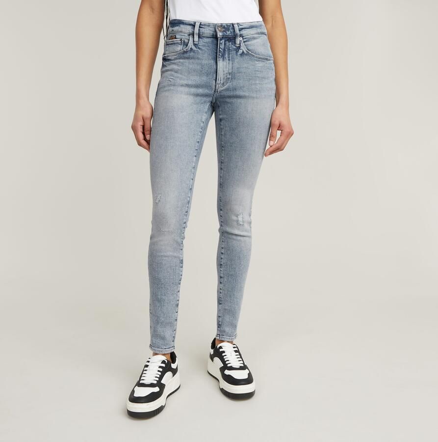 G-Star Mid Waist Skinny Fit Jeans Blue Dames - Foto 7
